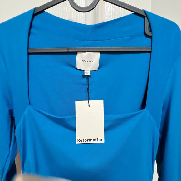 Reformation Laurel Stretch Knit Bodycon Dress Small - Picture 4 of 6